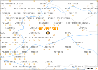 map of Peyrissat