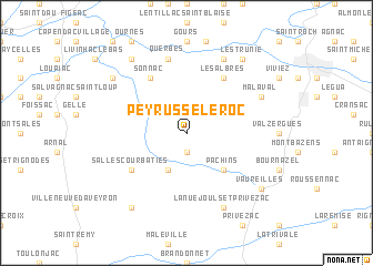 map of Peyrusse-le-Roc