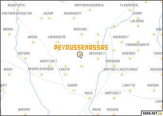 map of Peyrusse-Massas