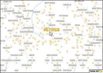 map of Pézinga