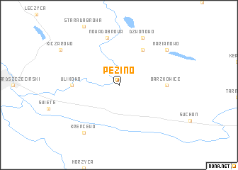 map of Pęzino