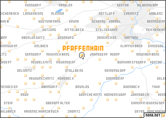 map of Pfaffenhain