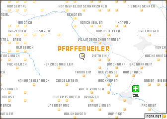 map of Pfaffenweiler