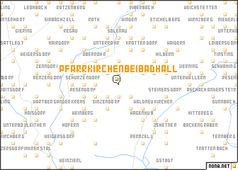 map of Pfarrkirchen bei Bad Hall