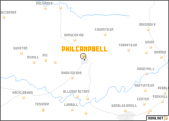map of Phil Campbell