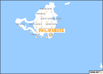 map of Philipsburg