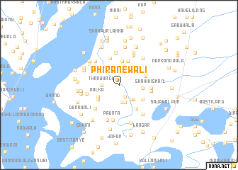 map of Phīrānewāli