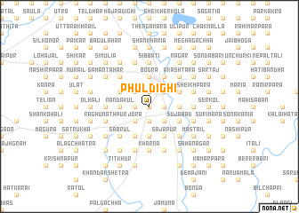 map of Phuldīghi