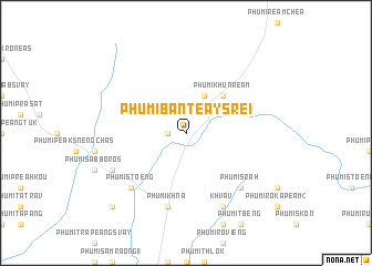 map of Phumĭ Bântéay Srei