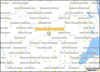 map of Phumĭ Dăk Péang