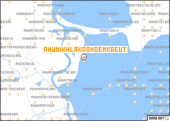 map of Phumĭ Khla Krôhœ̆m Kaeut