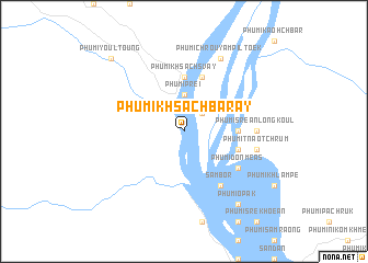 map of Phumĭ Khsach Baray