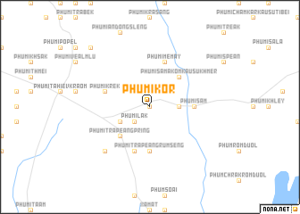 map of Phumĭ Kôr