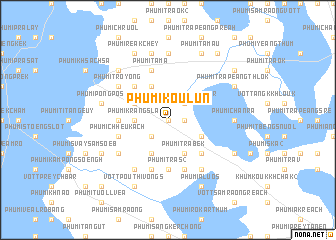 map of Phumĭ Koŭ Lŭn