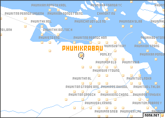 map of Phumĭ Krâbau