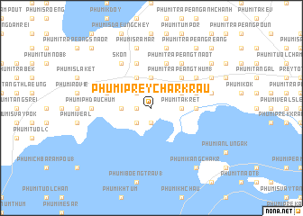 map of Phumĭ Prey Char Krau