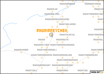 map of Phumĭ Prey Chék