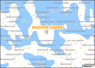 map of Phumĭ Prey Khnaô