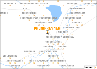 map of Phumĭ Prey Méan