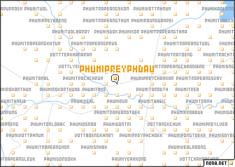 map of Phumĭ Prey Phdau