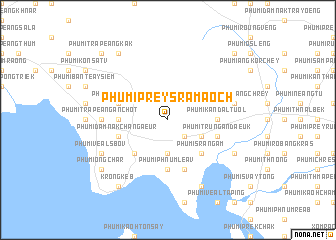 map of Phumĭ Prey Srâmaôch