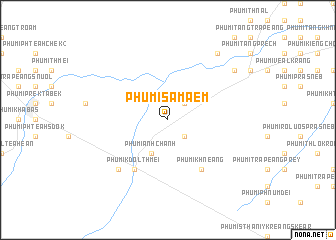 map of Phumĭ Samâ Êm