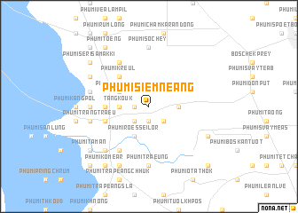 map of Phumĭ Siĕm Néang