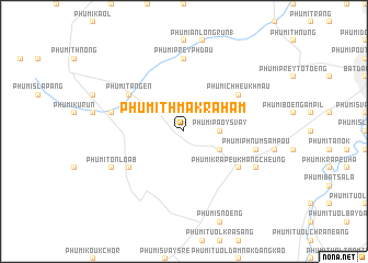 map of Phumĭ Thmâ Krâhâm