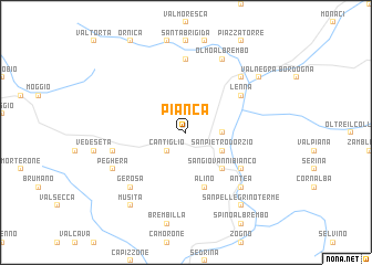 map of Pianca