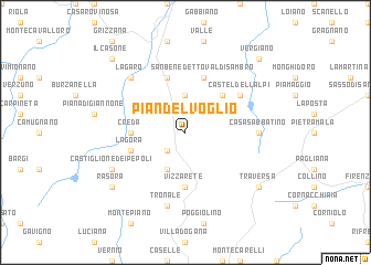 map of Pian del Voglio