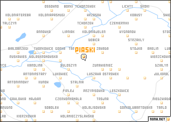 map of Piaski