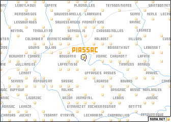 map of Piassac