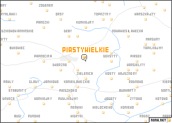 map of Piasty Wielkie