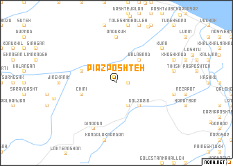 map of Pīāz Poshteh