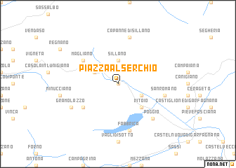 map of Piazza al Serchio