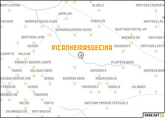 map of Picanheiras de Cima