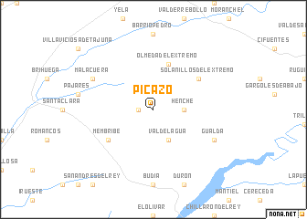 map of Picazo