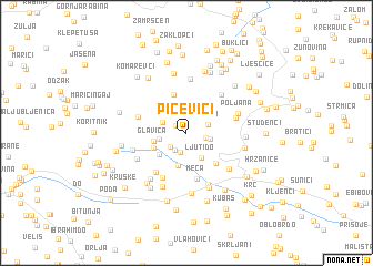 map of Pičevići