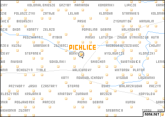 map of Pichlice