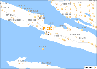 map of Pičići