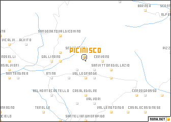 map of Picinisco
