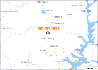 map of Picket Post