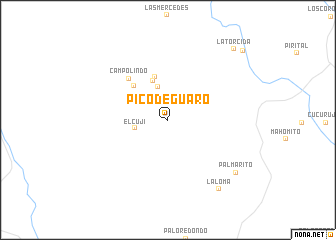 map of Pico de Guaro