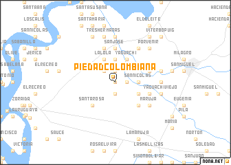 map of Piedad Colombiana