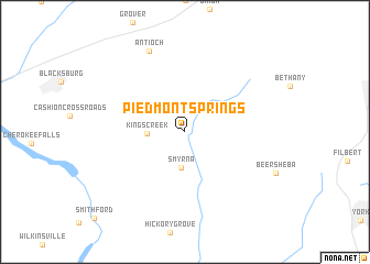 map of Piedmont Springs