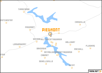 map of Piedmont