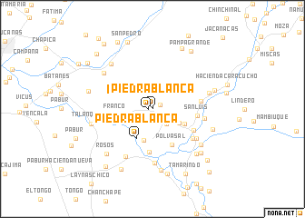 map of Piedra Blanca