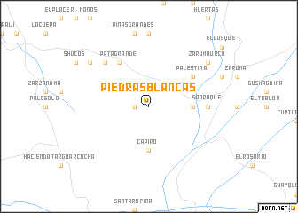 map of Piedras Blancas