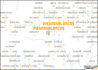 map of Piedras Blancas