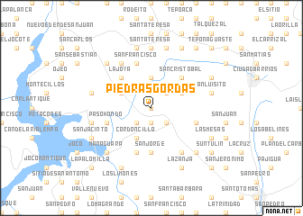 map of Piedras Gordas